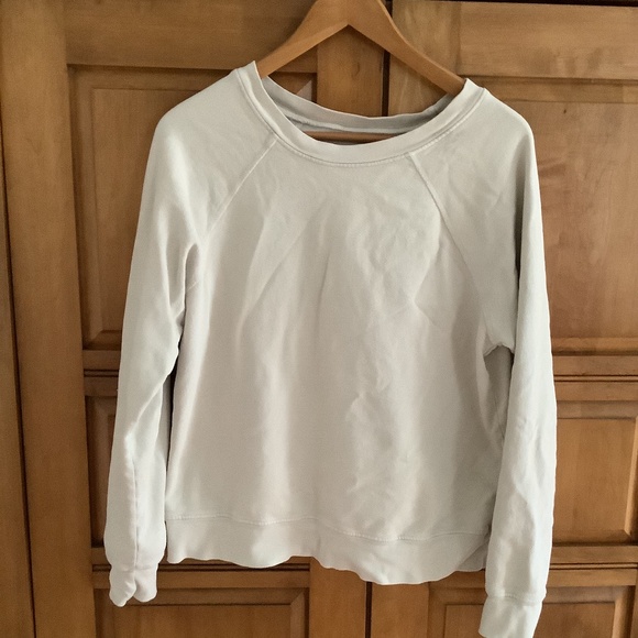 Bundle of Two MATE the Label Terry Raglan Sweatshirts- Charcoal Gray and Bone - Picture 6 of 10